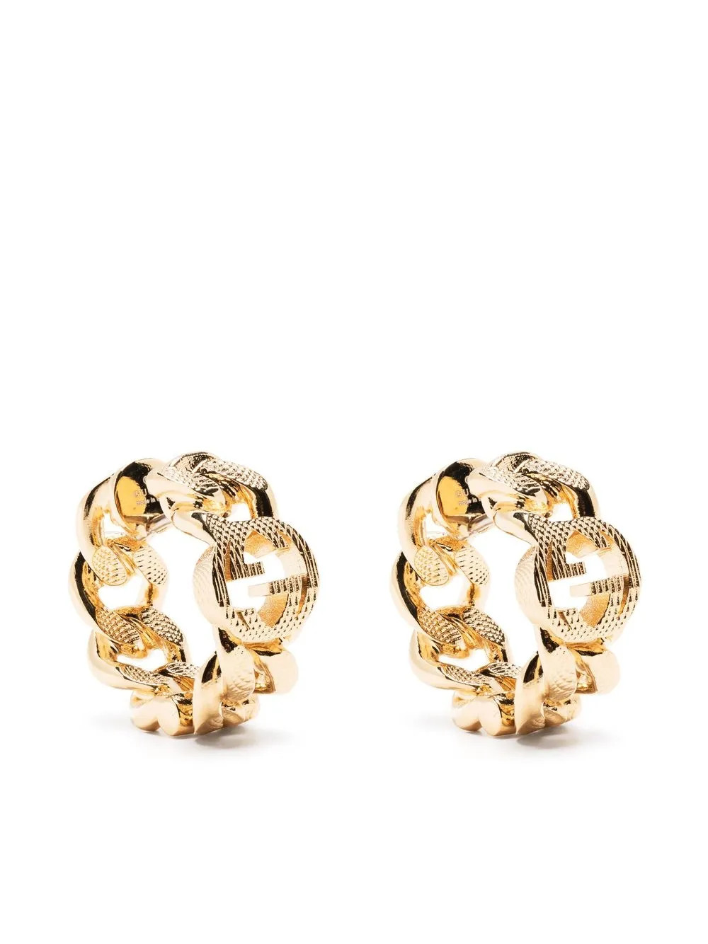 Interlocking G chain hoop earrings | Farfetch Global