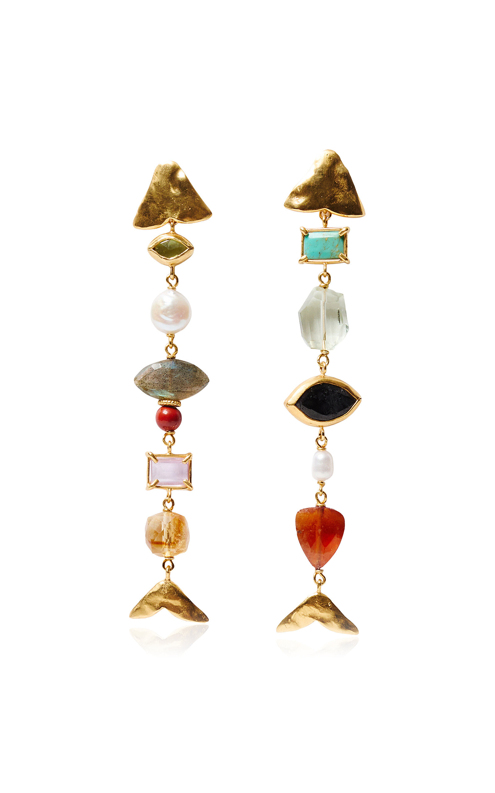 Lucky Catch 18K Gold-Plated Multi-Stone Earrings | Moda Operandi (Global)
