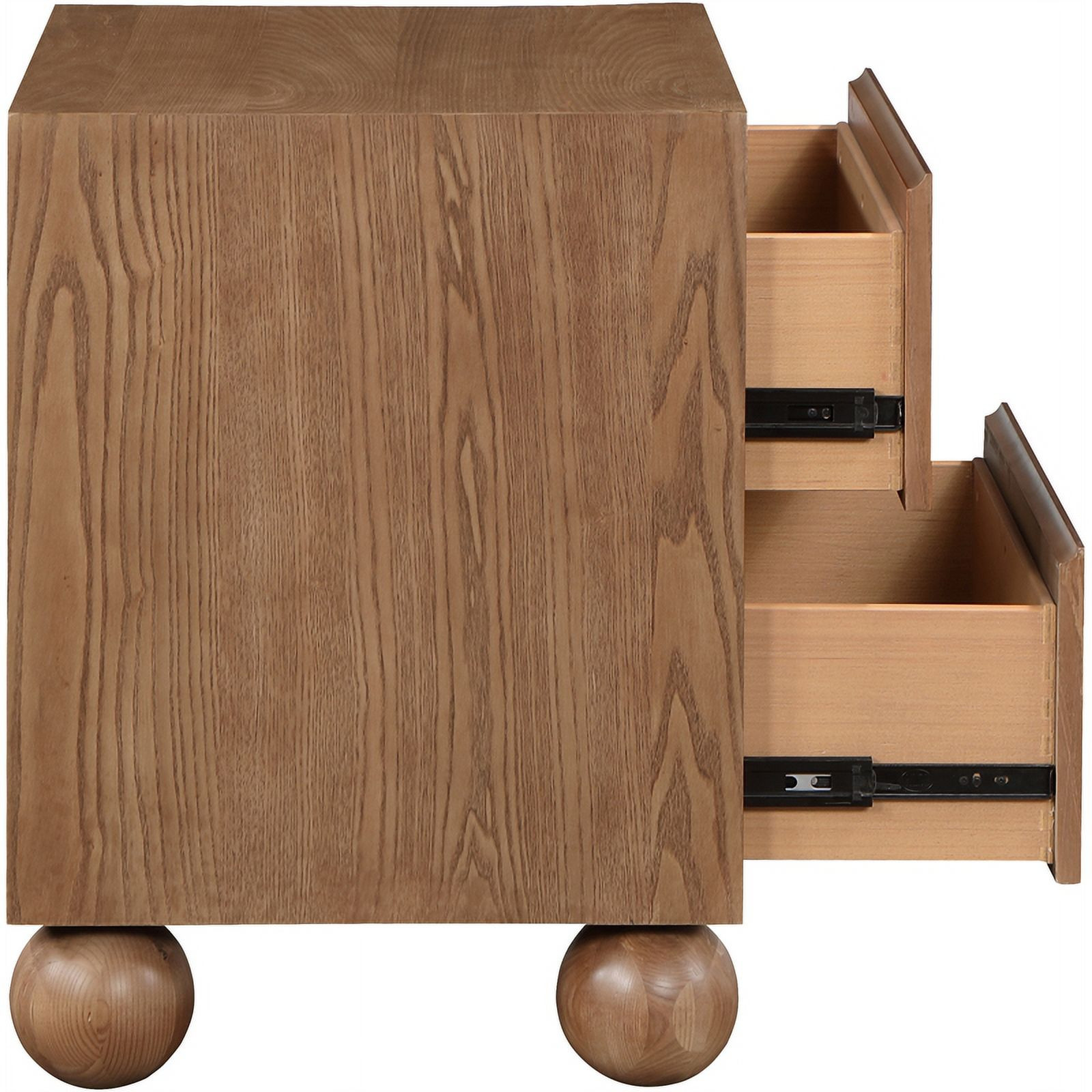 Meridian Furniture Kent Walnut Night Stand - Walmart.com | Walmart (US)