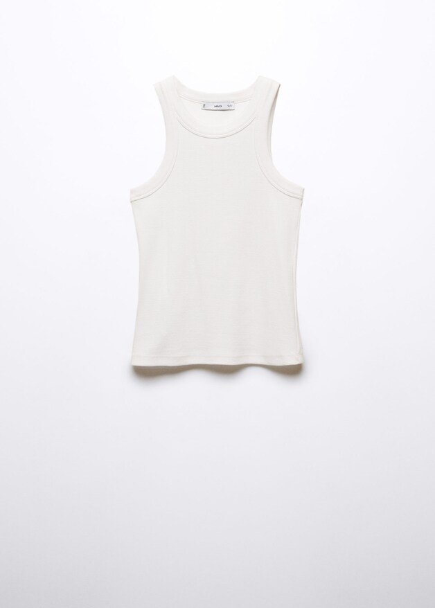 Top côtelé en coton | MANGO (FR)