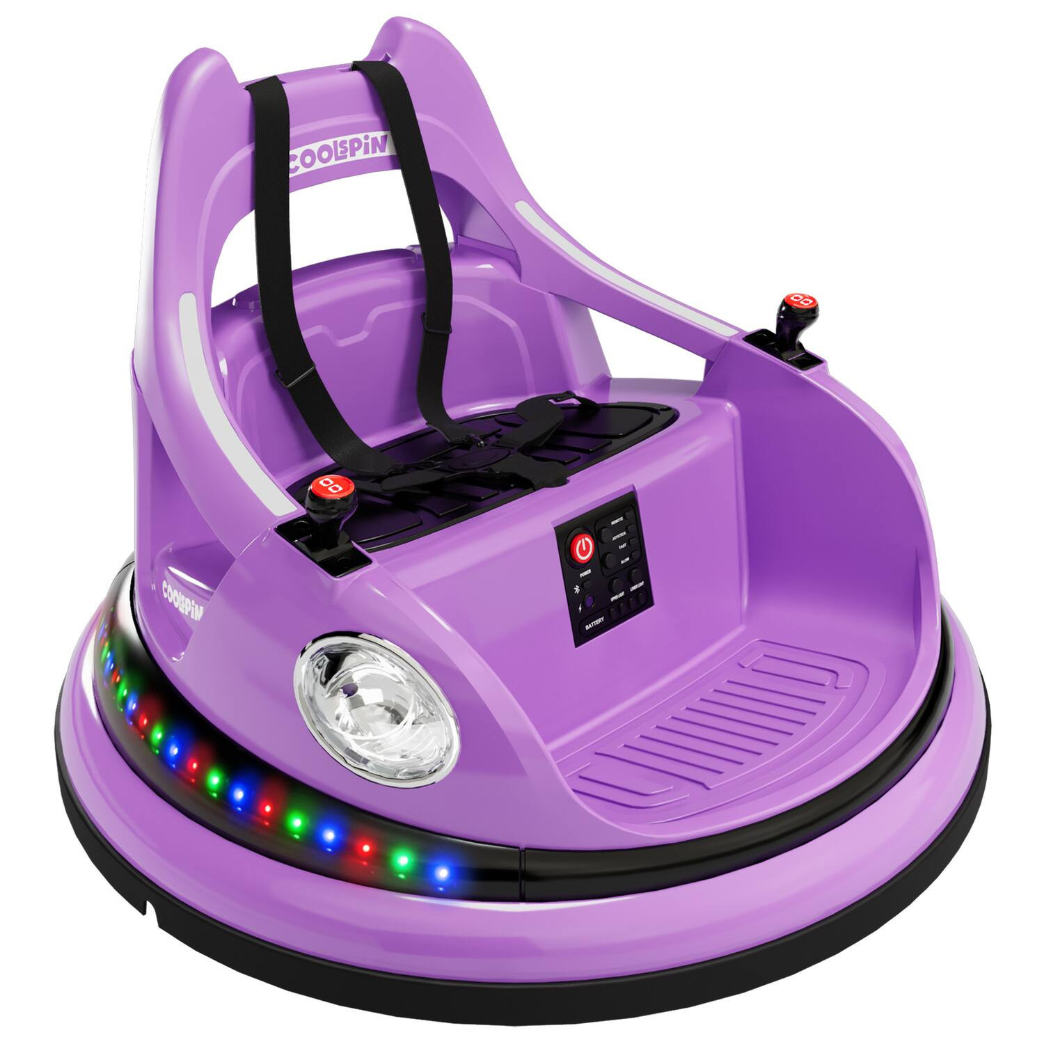 Qeetex - 12V Electric Bumper Car Ride On Toys for Kids Best Gifts, Purple | Best Buy U.S.
