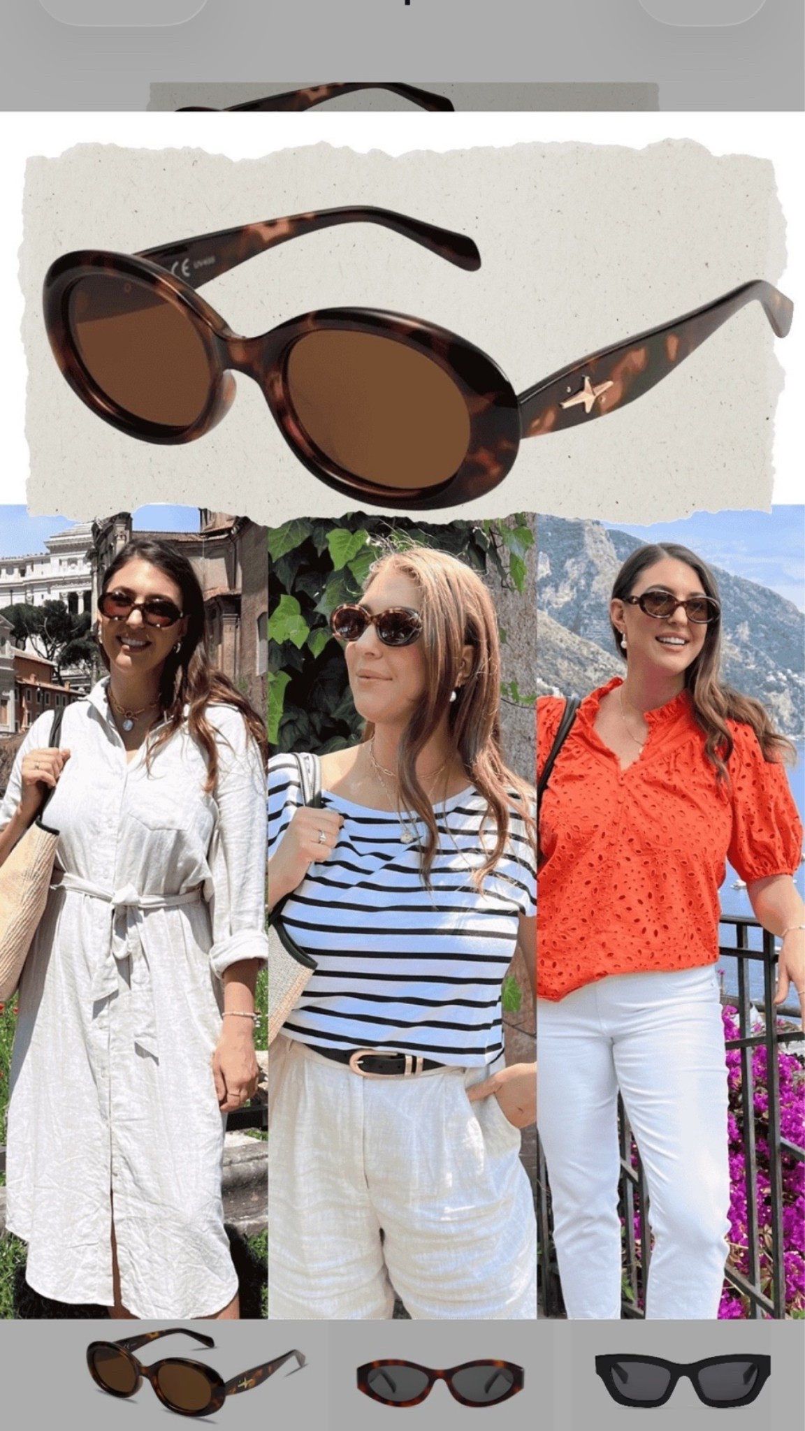 the sunglasses i packed on repeat this trip 🕶️🤎

tortoise sunglasses, amazon sunglasses, chic vacation style, european summer outfits, quiet luxury accessories, affordable fashion finds, oval sunglasses, coastal grandmother style, neutral outfit accessories, elevated everyday style

#LTKgrwm #LTKootd #LTKU
