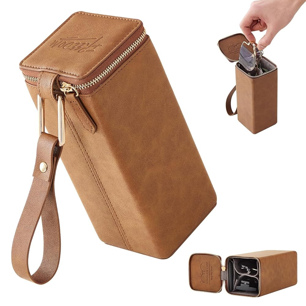 Sunglasses Travel Case Organizer Hangable for Men Women, Eyeglasses Foldable Storage Organizer | Amazon (US)