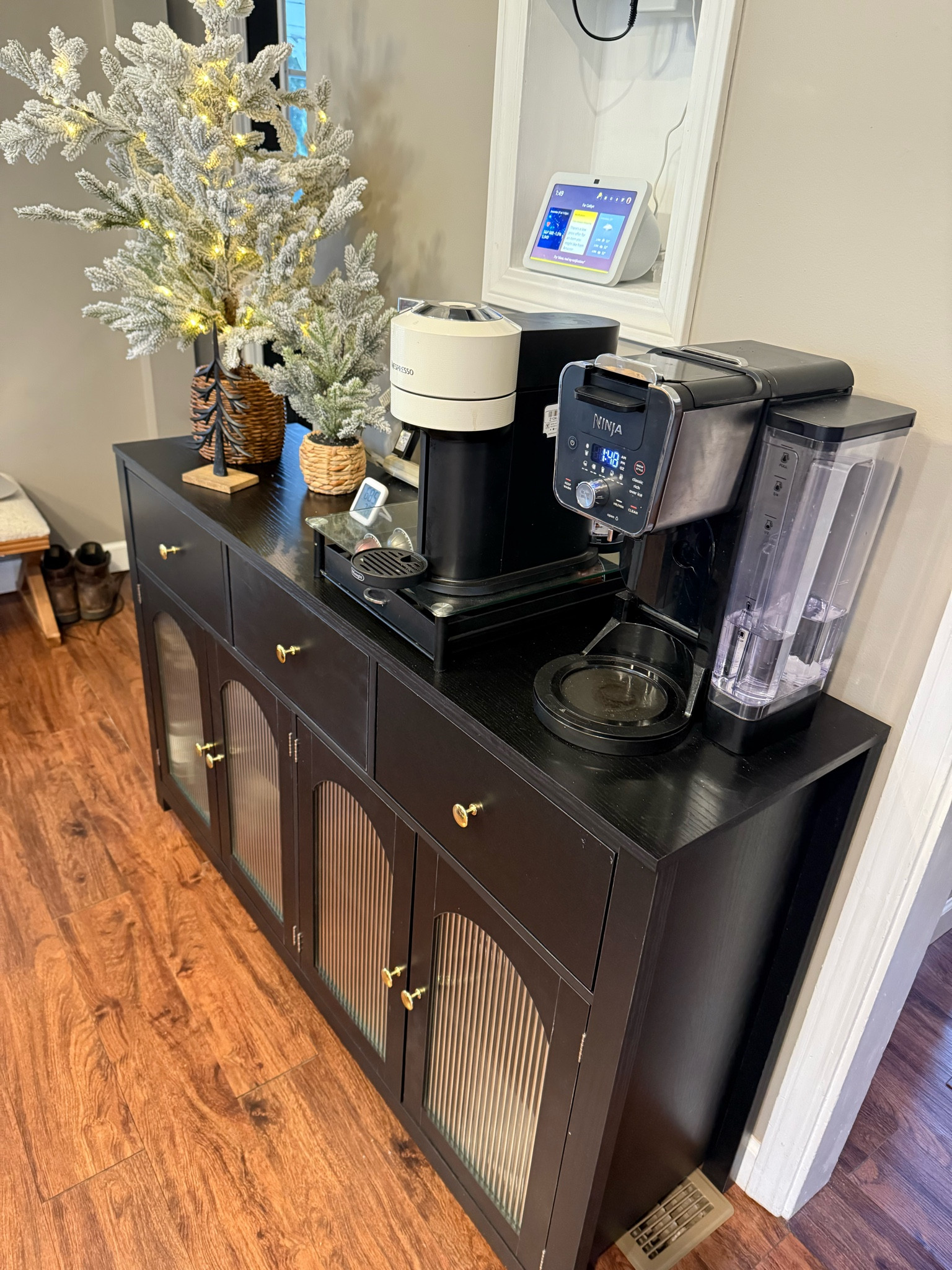 This has been so much more functional as a bar/coffee area than what we had previously! 

#LTKHome #LTKOver40 #LTKSaleAlert