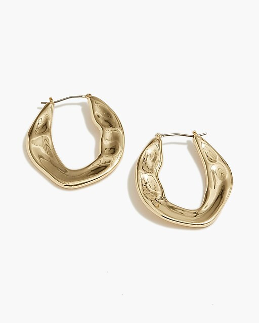 Hammered hoop earrings | J.Crew Factory