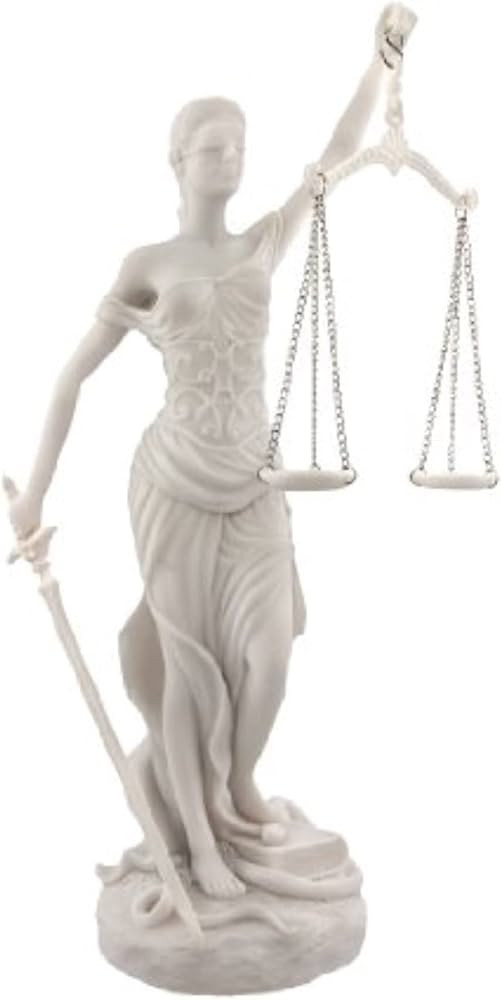 Pacific Giftware Things2Die4 Desktop Lady Justice Marble Finish Statue Justicia Law Scale | Amazon (US)