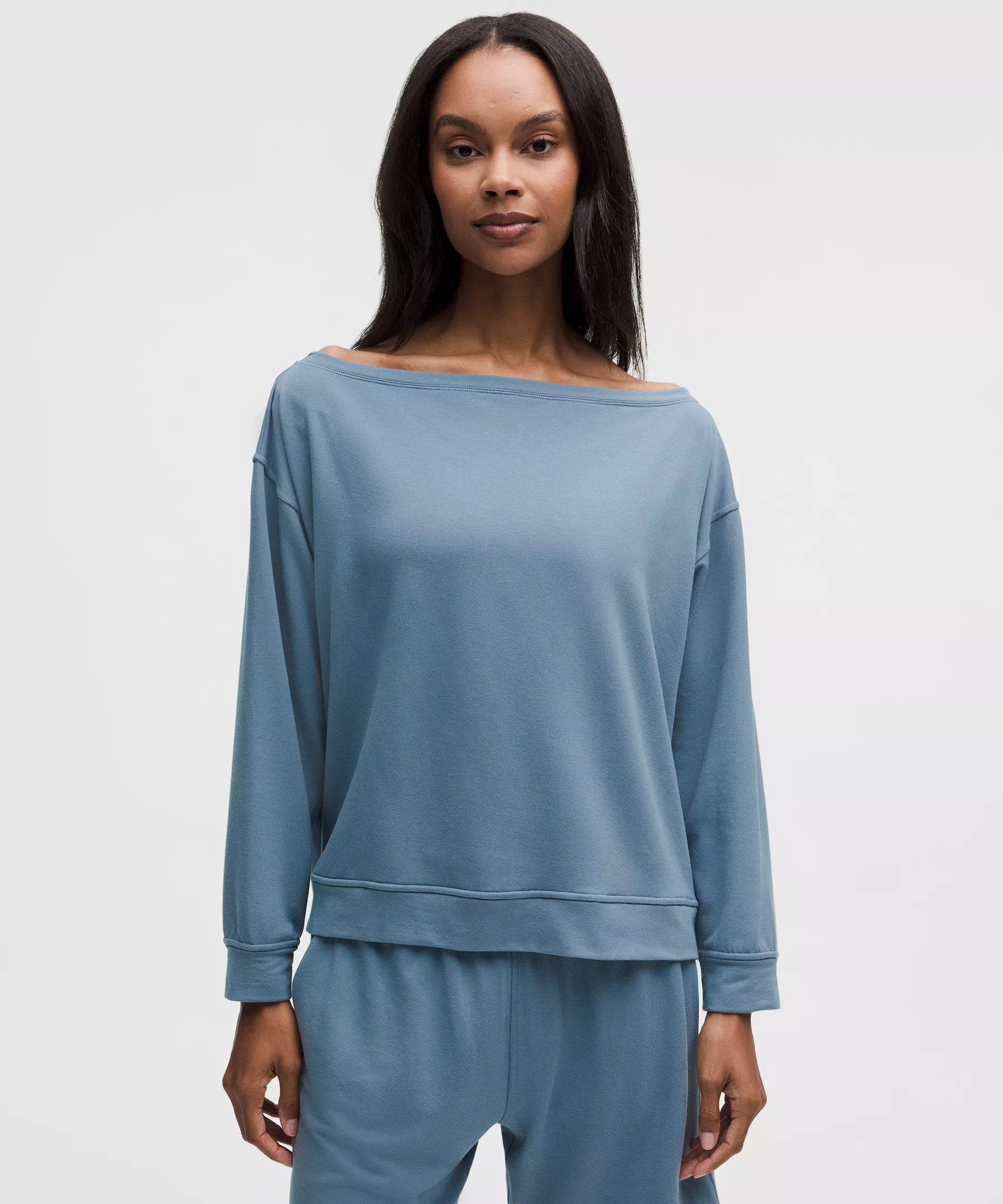 BeCalm Oversized Boatneck Long-Sleeve Shirt | Lululemon (US)