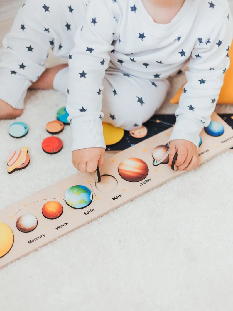 Solar System Puzzle - Wooden Montessori Toy | Etsy (US)