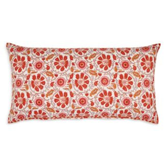 John Robshaw Yavi Coral Bolster Pillow with Insert  | Bloomingdale's Home | Bloomingdale's (US)
