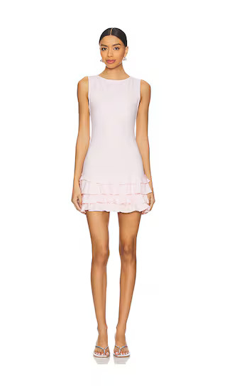 Bisous Ruffle Dress in Blush | Revolve Clothing (Global)