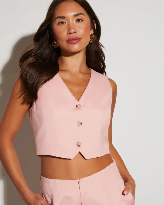 Alessia Cropped Sleeveless Vest | VICI