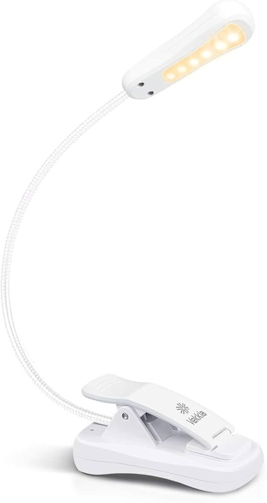 Vekkia 3000K Warm LED Rechargeable Book Light, Easy for Eyes, Clip on Reading Lights for Reading ... | Amazon (US)