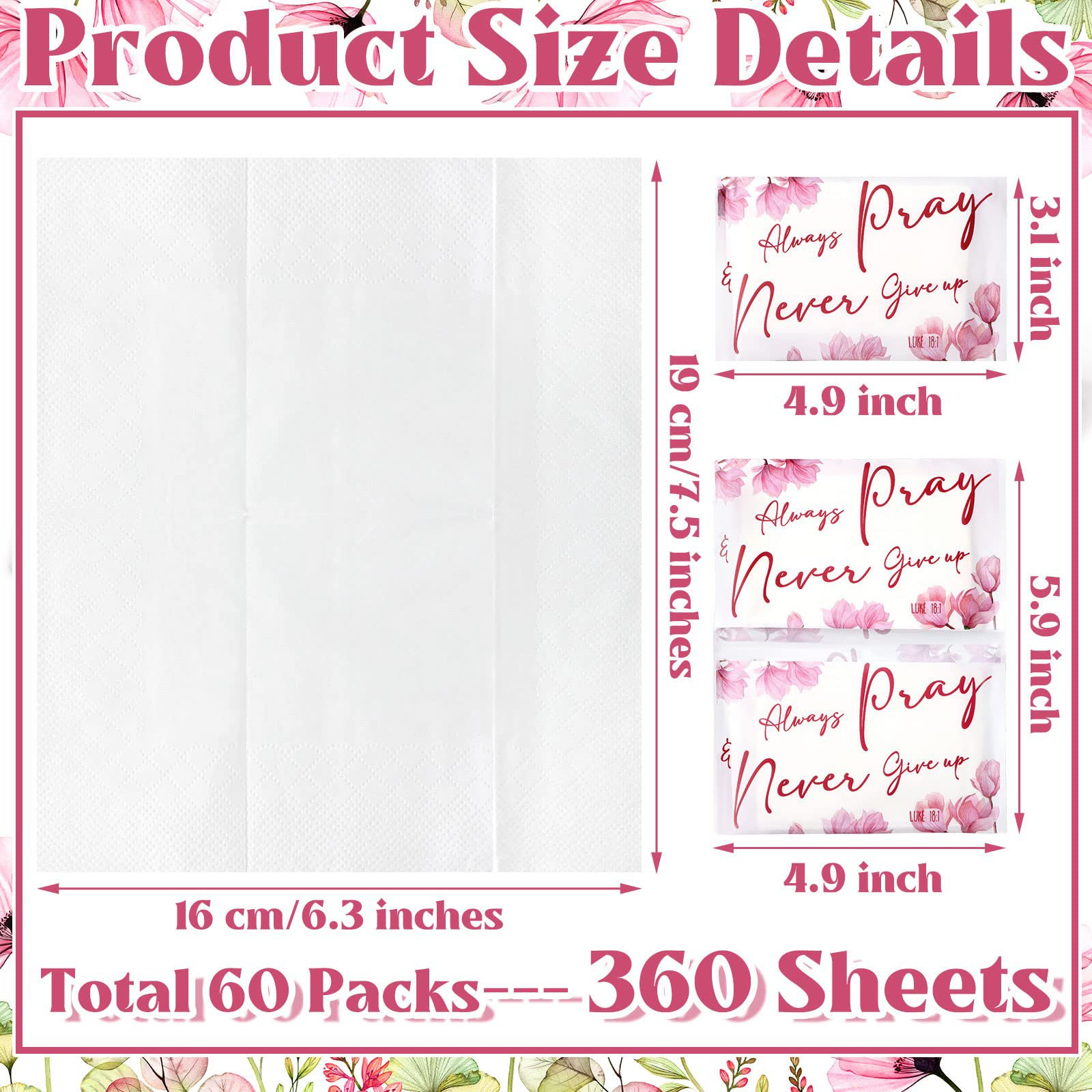 60 Pack Pocket Tissues Travel Packs Travel Tissues Wallet Facial Tissues Pack Individual Tissue 3... | Walmart (US)