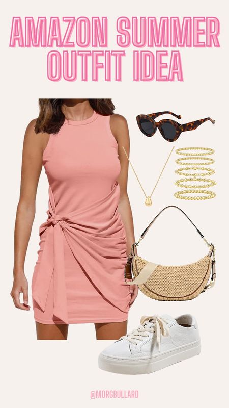 Amazon fashion | Amazon finds | Amazon summer dress | Amazon straw shoulder bag | Amazon white sneakers | Amazon elevated casual summer outfit 

#LTKSeasonal #LTKFindsUnder100 #LTKStyleTip