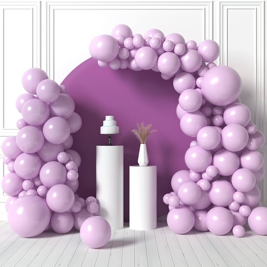 HOUSE OF PARTY Pastel Purple Balloons - Lavender Balloons 5/12/18 Inch, Light Purple Lilac Balloo... | Amazon (US)