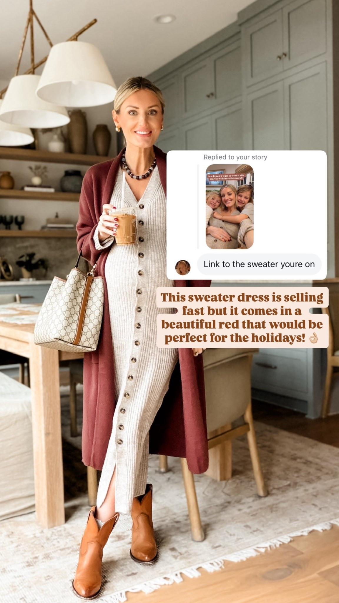 This maxi sweater dress is selling fast, but it’s such a great winter staple! I love how the buttons go all the way down! Wearing an XS in the dress!

Loverly Grey, winter outfit, sweater dress, cardigan 

#LTKSeasonal