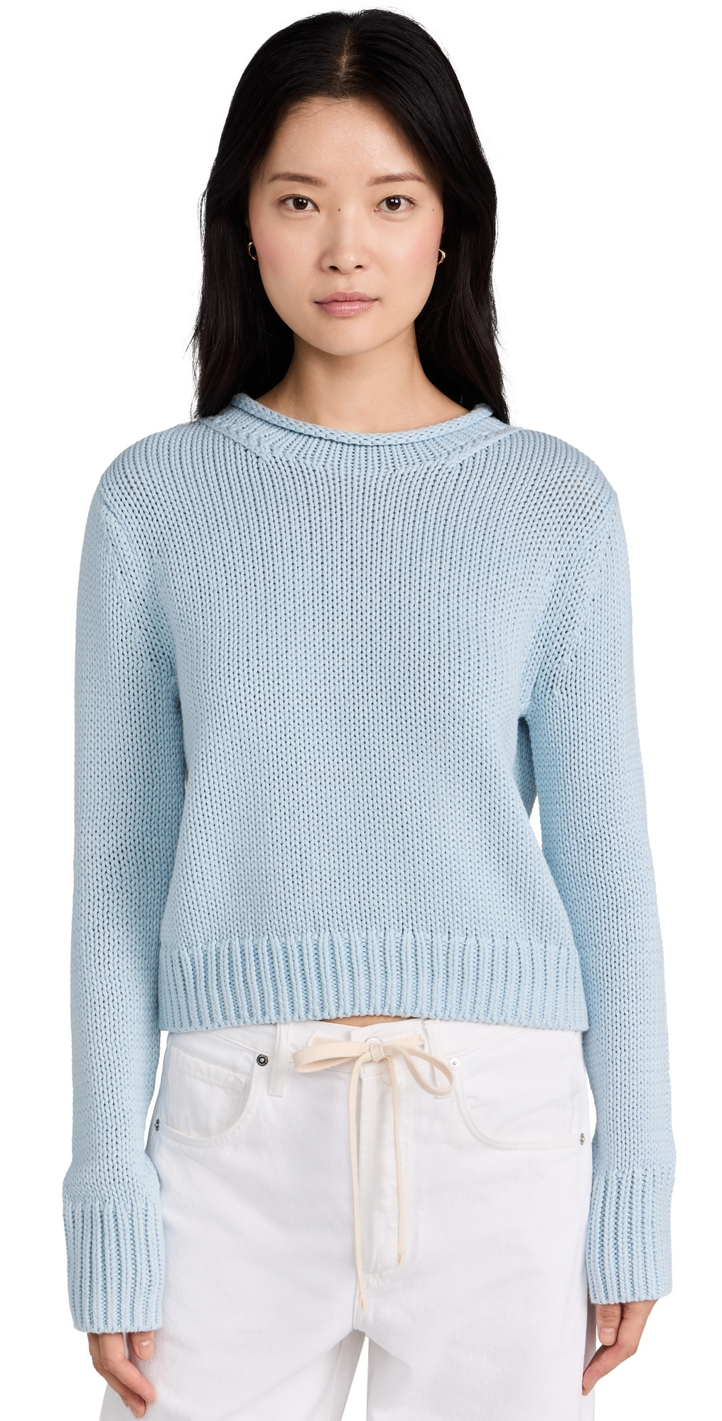 La Ligne Solid Mini Marina Sweater Light Blue M | Shopbop