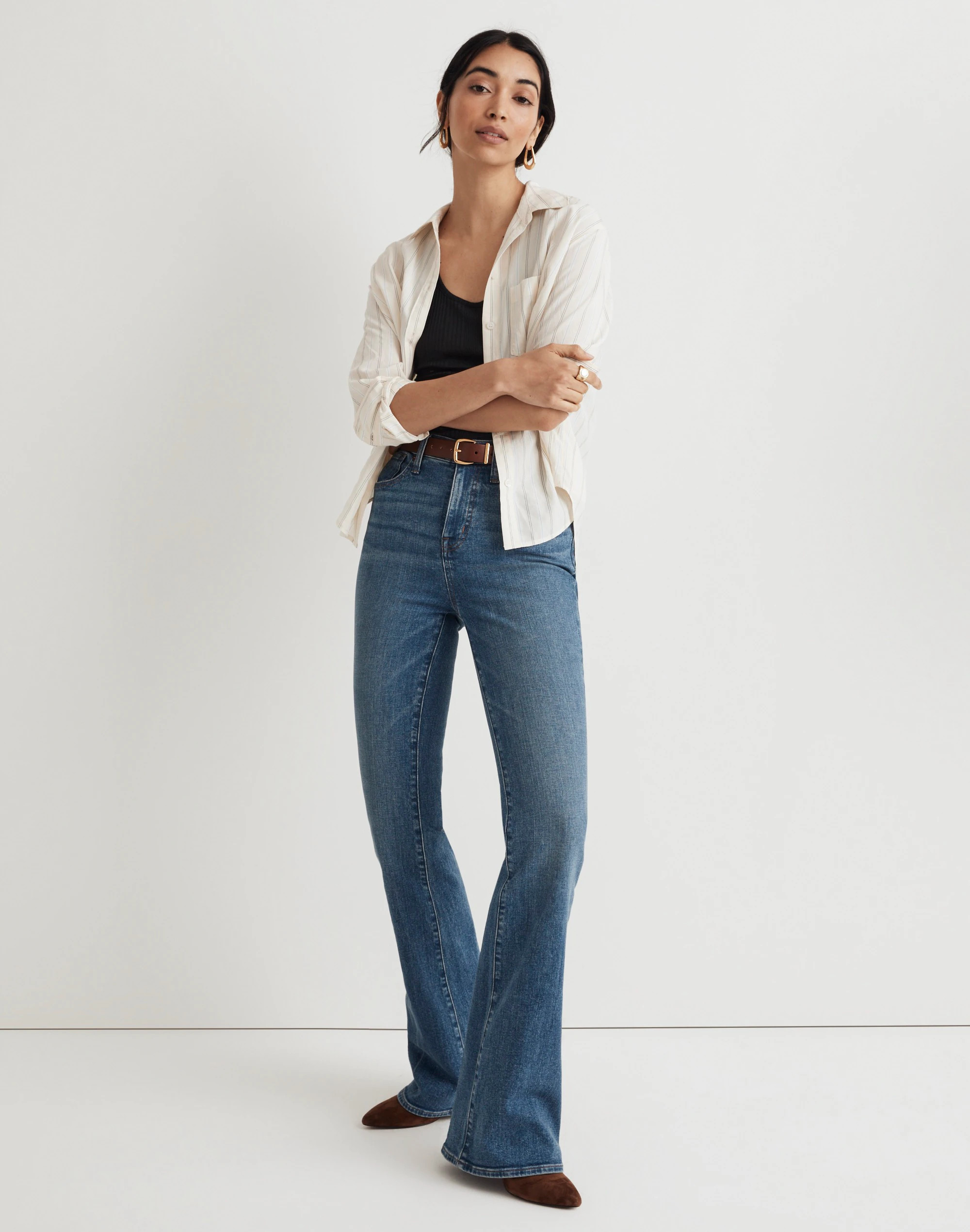 Skinny Flare Jeans in Calvino Wash: Crease Edition | Madewell