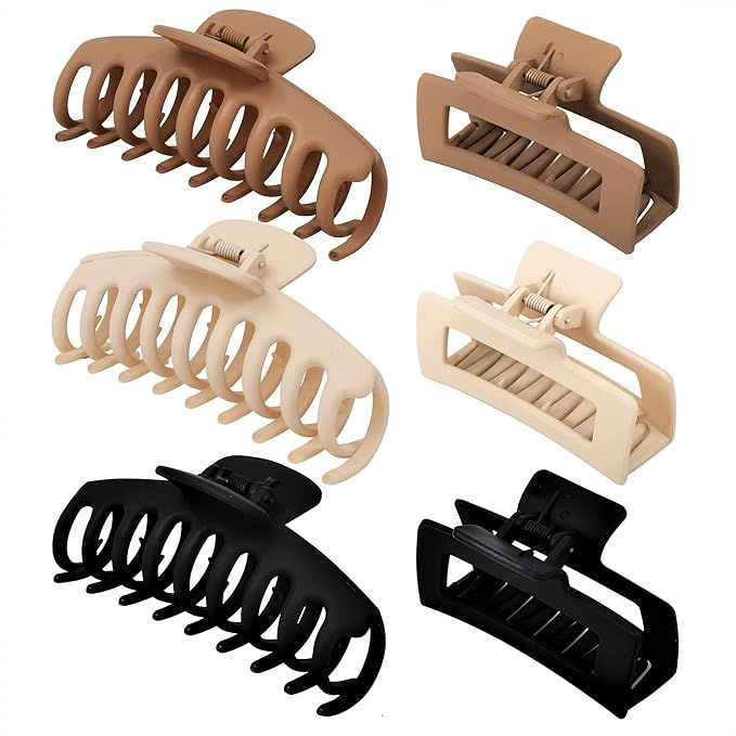 79Style Neutral Claw Clips Large Hair Claw Clips For Women Thick Hair No slip Big Hair Clip Banan... | Amazon (US)