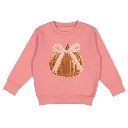 Sweet Wink Pumpkin Sequin Patch Sweatshirt in Dusty Rose at Nordstrom, Size 5 | Nordstrom