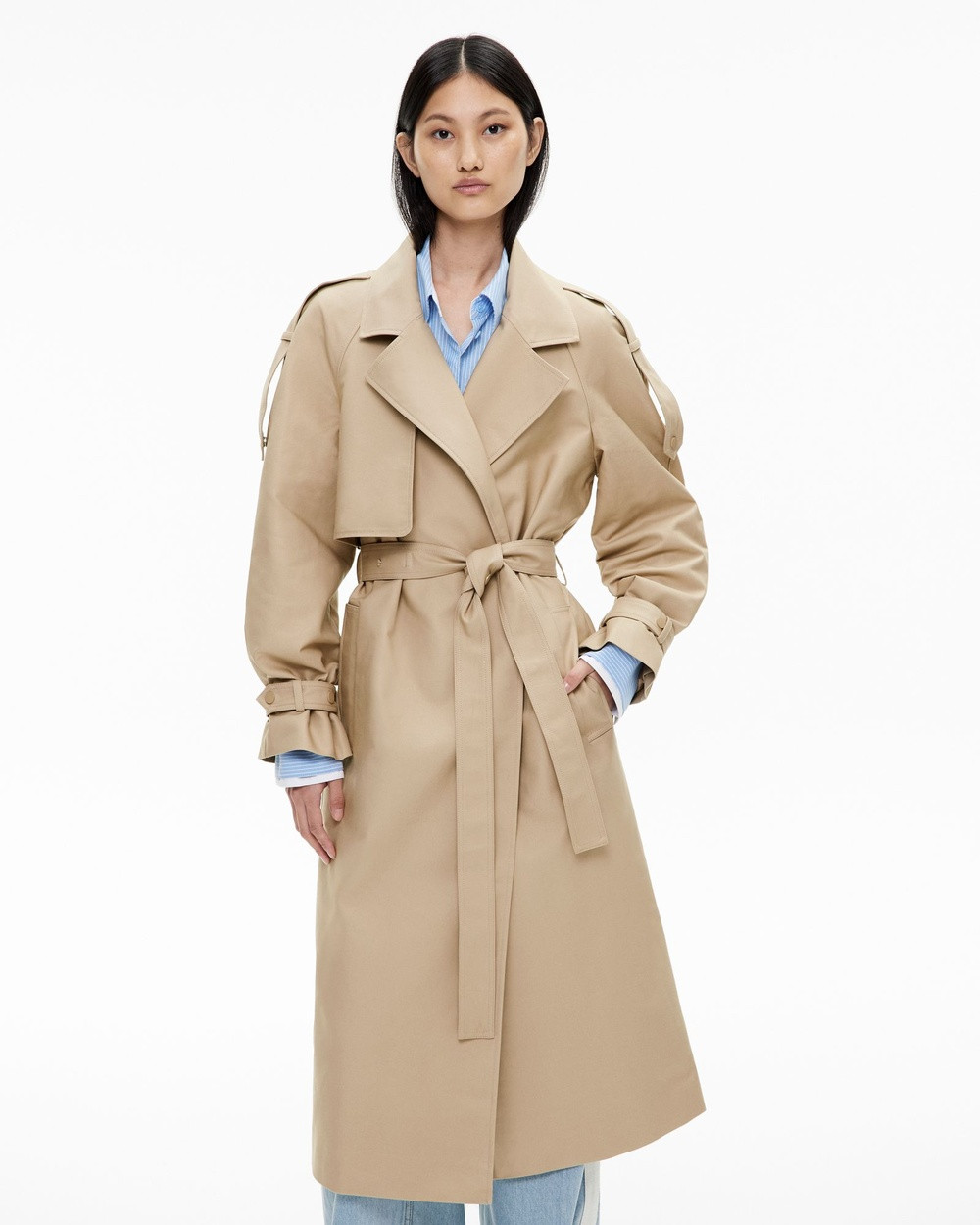 Witchery - Snap Front Trench Coat - Trench Coats (Brown) Snap Front Trench Coat | THE ICONIC (AU & NZ)