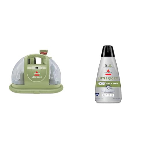 BISSELL Little Green Multi-Purpose Portable Carpet and Upholstery Cleaner, Car and Auto Detailer, Green, 1400B + BISSELL® Little Green® Spot & Stain Formula for Portable Carpet Cleaners, 2038G | Amazon (US)