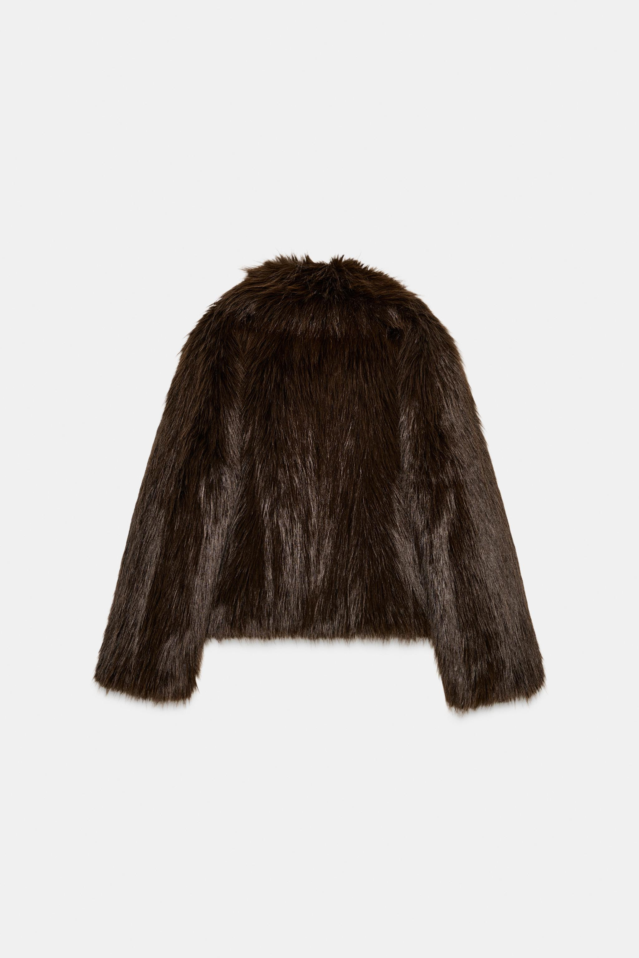 SHORT FAUX FUR COAT | Zara UK