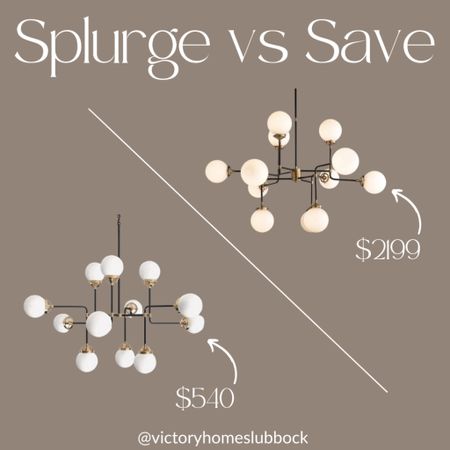 Splurge vs Save, lighting, light fixtures 

#LTKFind #LTKsalealert #LTKhome