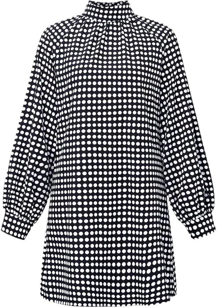 Women Midi Dresses Dot Lantern Sleeve Casual Dress | Amazon (US)
