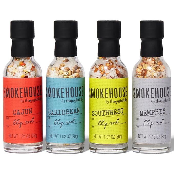 Smokehouse Gift Set by Thoughtfully, Vegan and Vegetarian Barbecue Rubs, Flavors Include Cajun, C... | Amazon (US)