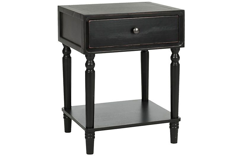 Jude Nightstand, Distressed Black | One Kings Lane