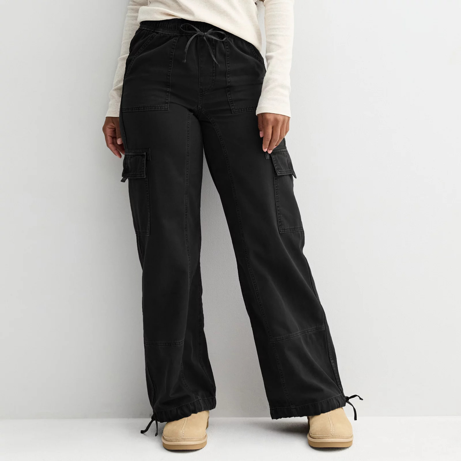 Juniors' SO® High Rise Satin Trim Baggy Cargo PantsSO | Kohl's
