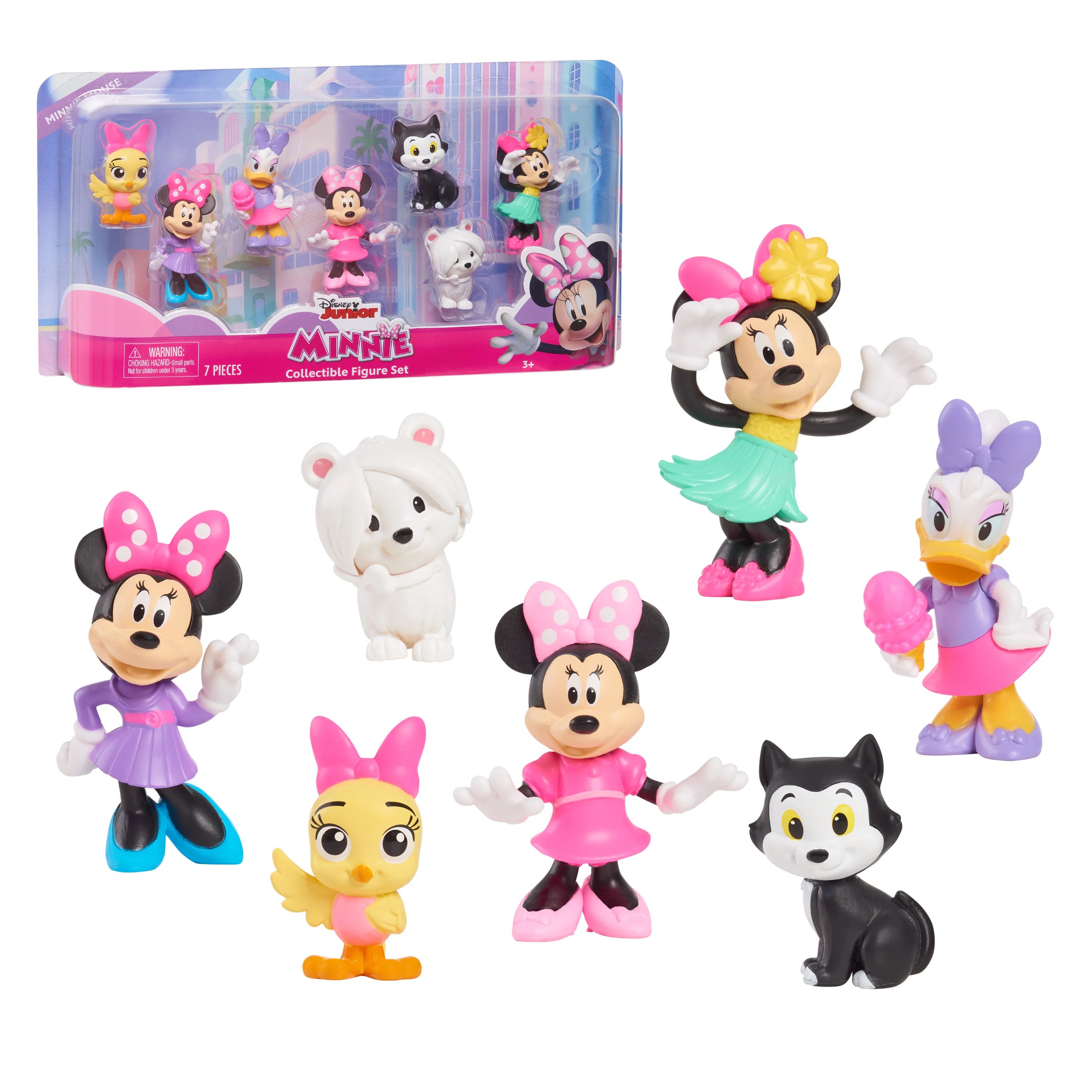 Just Play Disney Junior Minnie Mouse 7-Piece Figure Set, Kids Toys for Ages 3 and up - Walmart.co... | Walmart (US)
