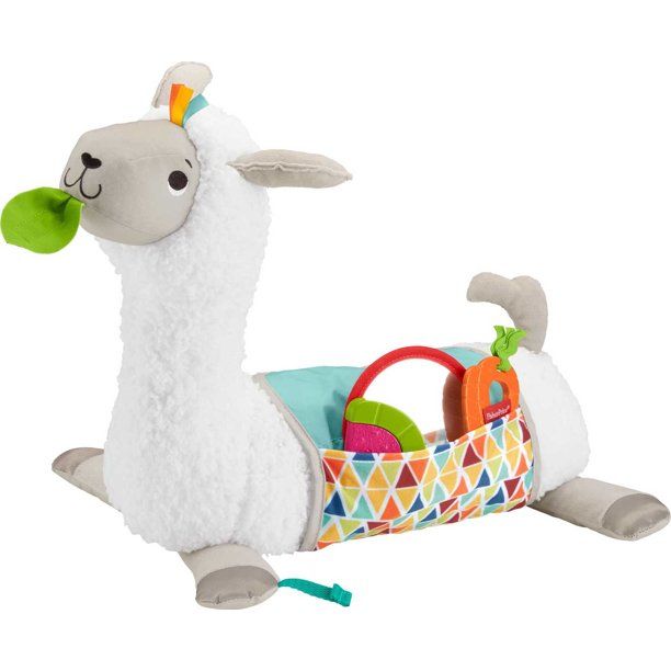 Fisher Price Grow-with-Me-Tummy Time Llama Plush Baby Wedge with 3 Take-Along Sensory Toys | Walmart (US)