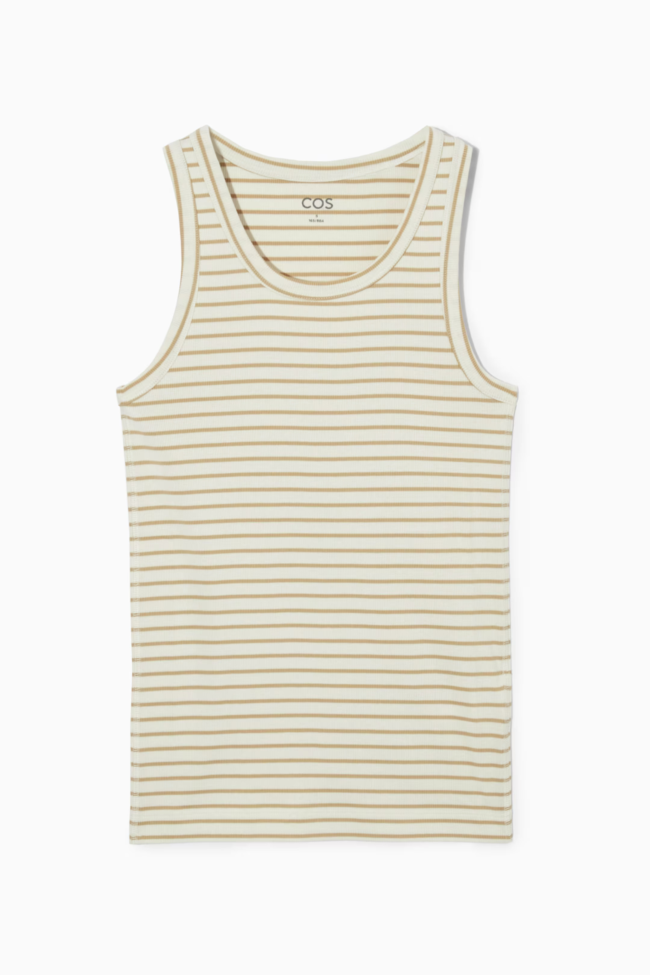 RIBBED TANK TOP - BEIGE / STRIPED | COS UK