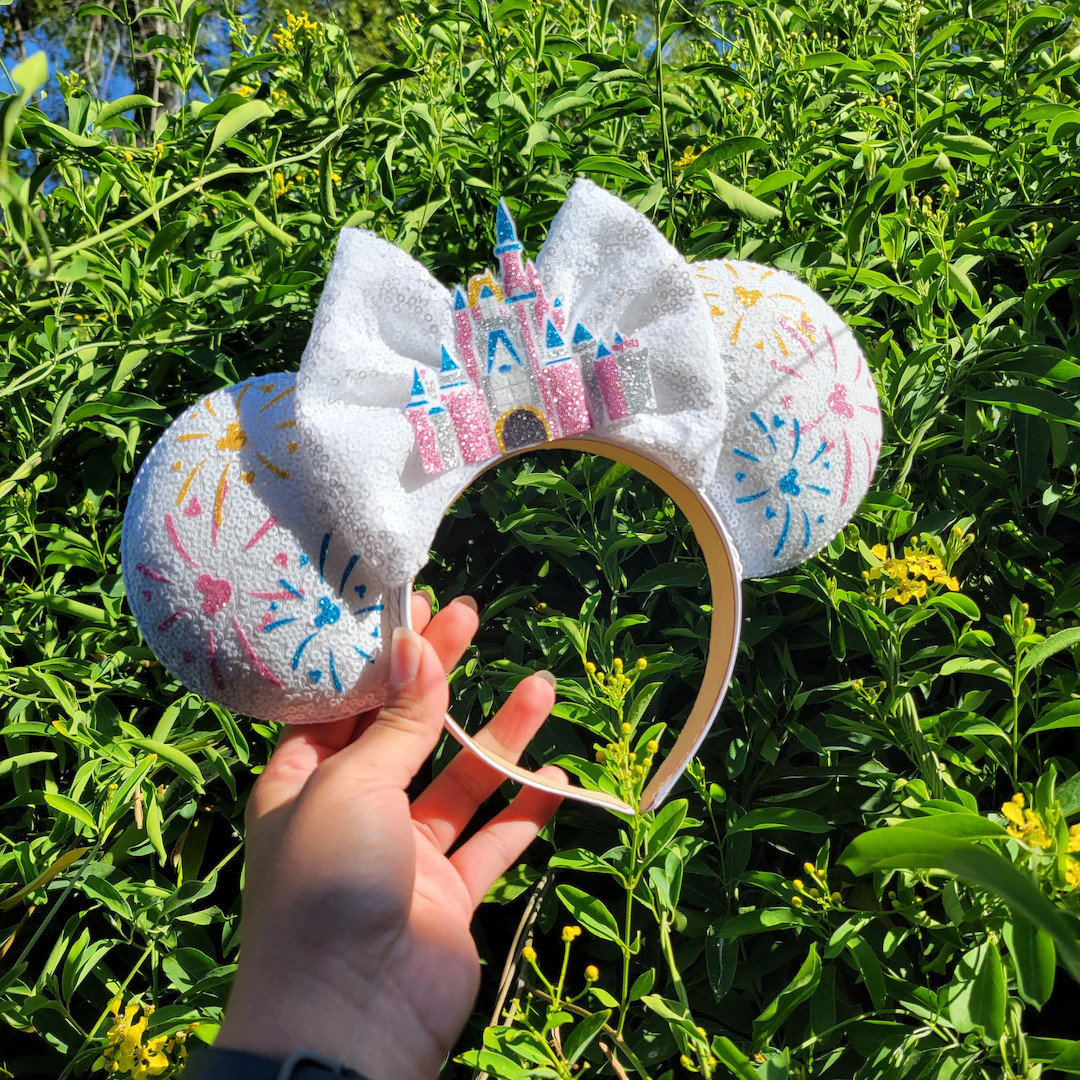 White Fireworks Celebration Ears , Light up Ears, - Etsy | Etsy (US)