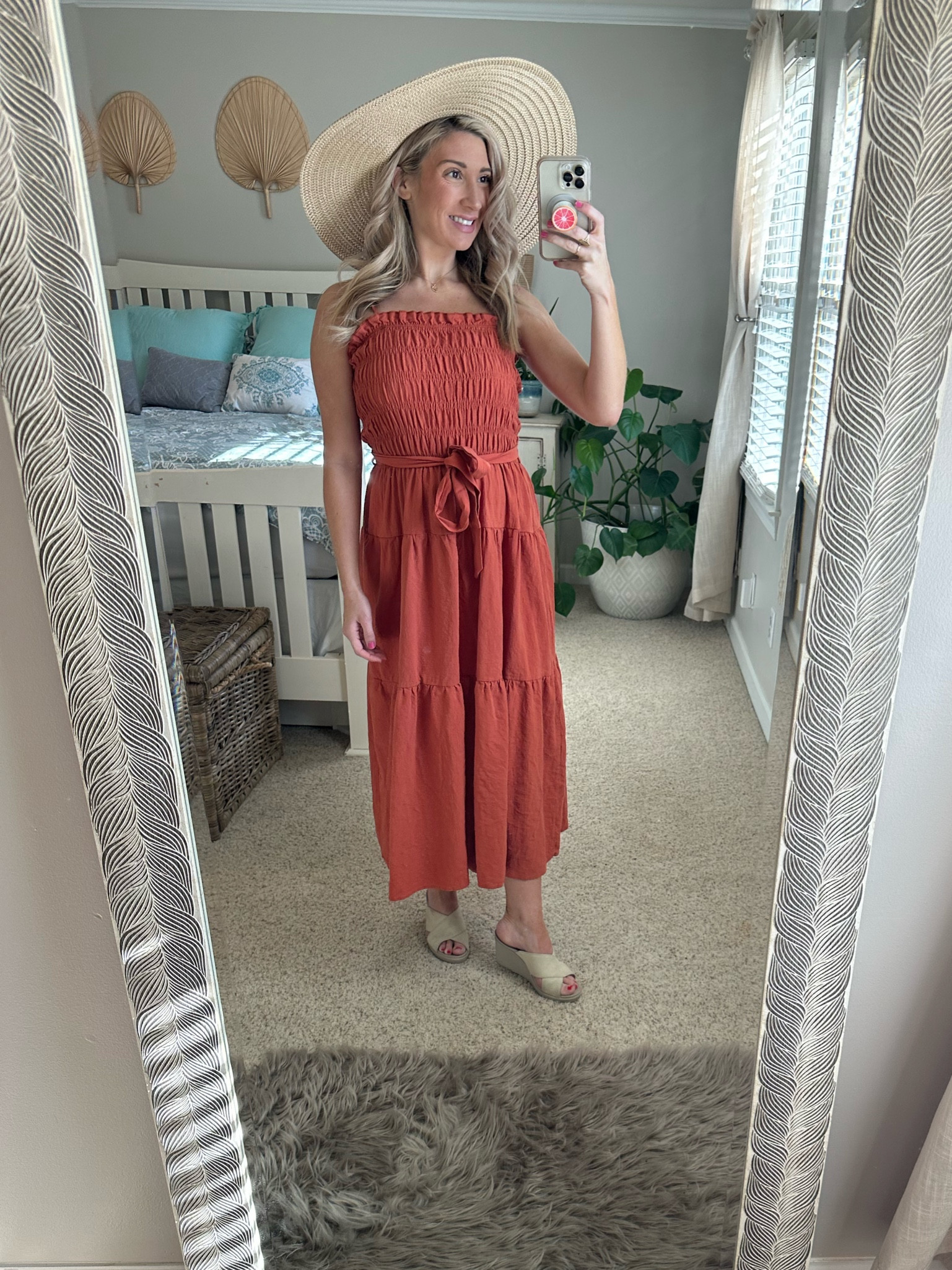 $10 smock top maxi dress from SheIn. Wearing a small 

#LTKtravel #LTKbump #LTKSeasonal