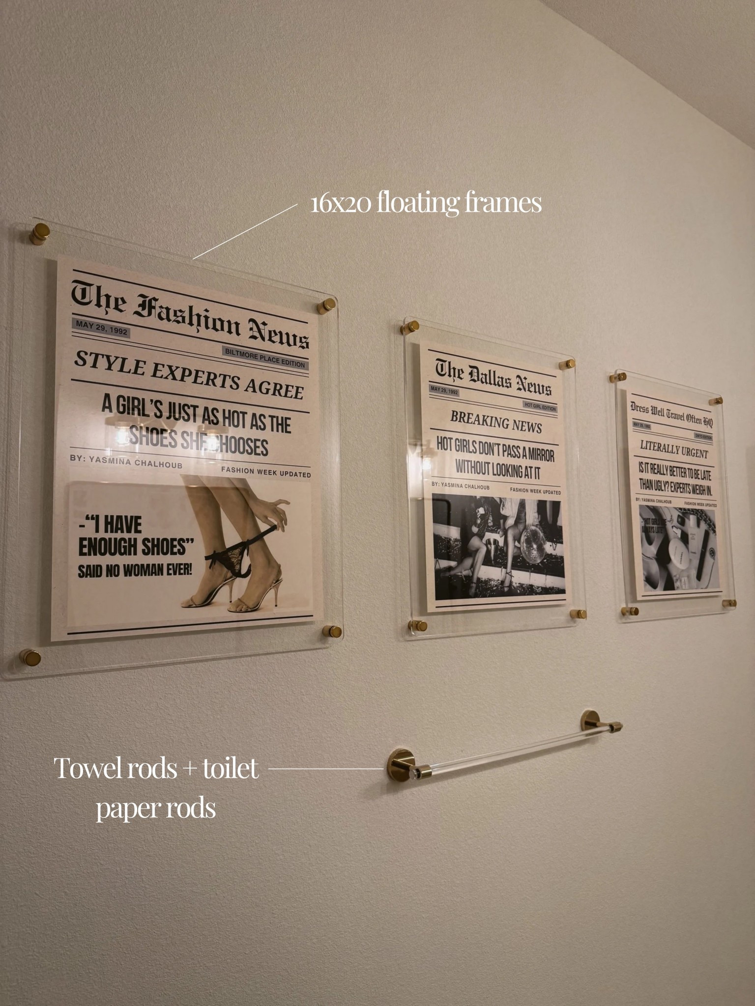 Towel rods | floating frames | acrylic picture frames | bathroom decor | Amazon bathroom finds 



#LTKCyberWeek #LTKHome #LTKSaleAlert