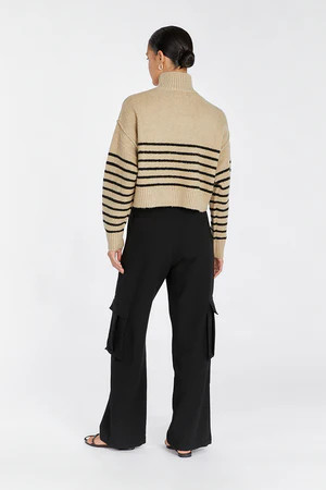 CLEO OAT/BLACK STRIPE JUMPER | DISSH