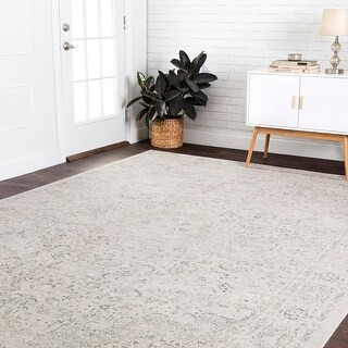 Alexander Home Antique Inspired Distressed Floral Medallion Area Rug - 7'6" x 10'5" | Bed Bath & Beyond
