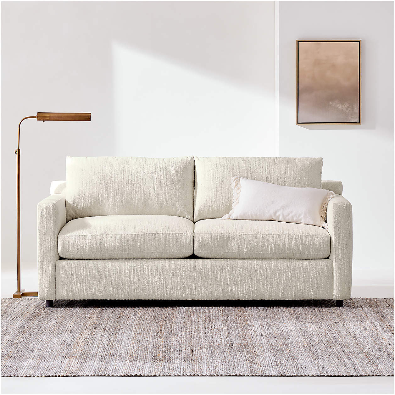Barrett II 78.25" Track Arm Queen Sleeper Sofa + Reviews | Crate & Barrel | Crate & Barrel