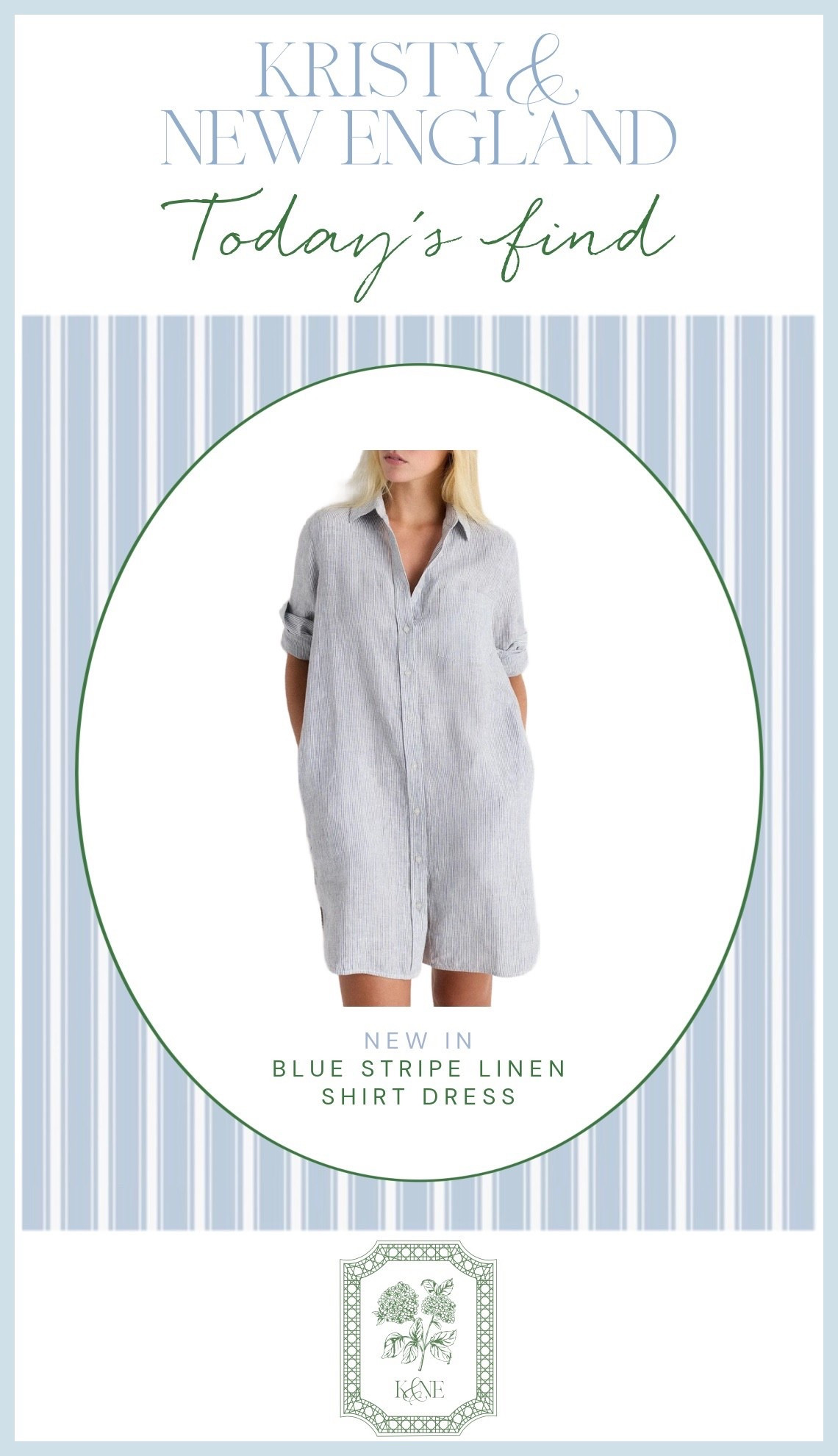 Striped blue linen shirtdress/cover-up

#LTKTall #LTKOver40