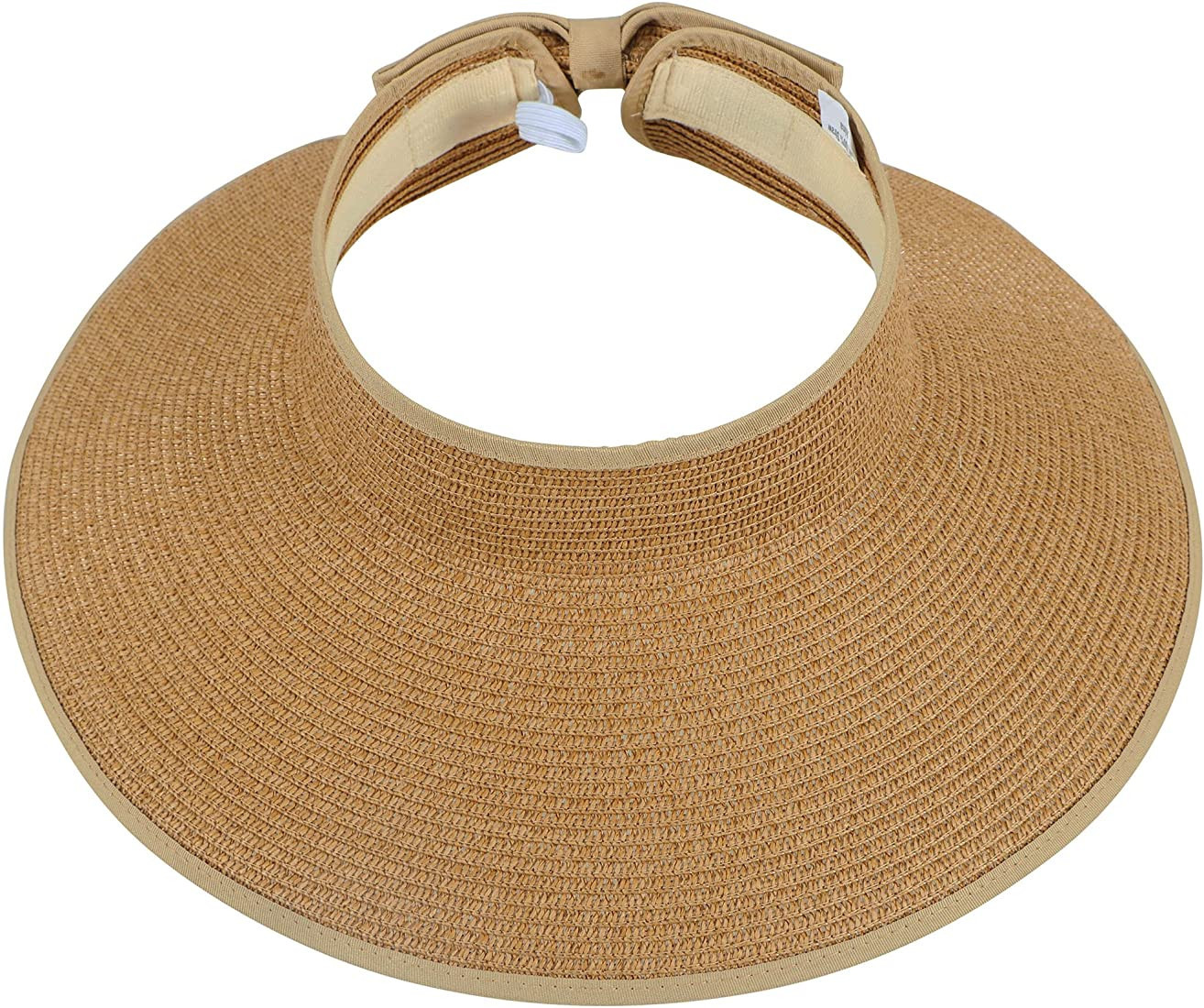 Sun Hats for Women Fashionable Womens Wide Brim Hat Roll-up Straw Sun Visor Hat | Amazon (US)