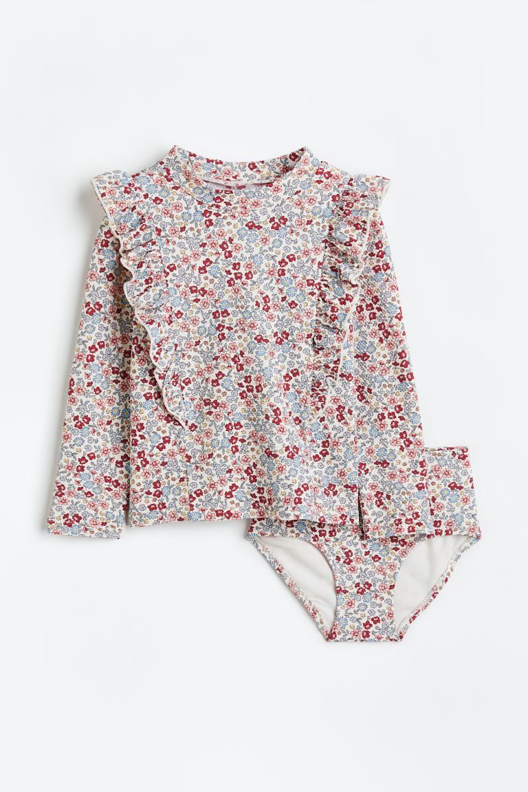 Patterned Ruffled Swim Set | H&M (US)