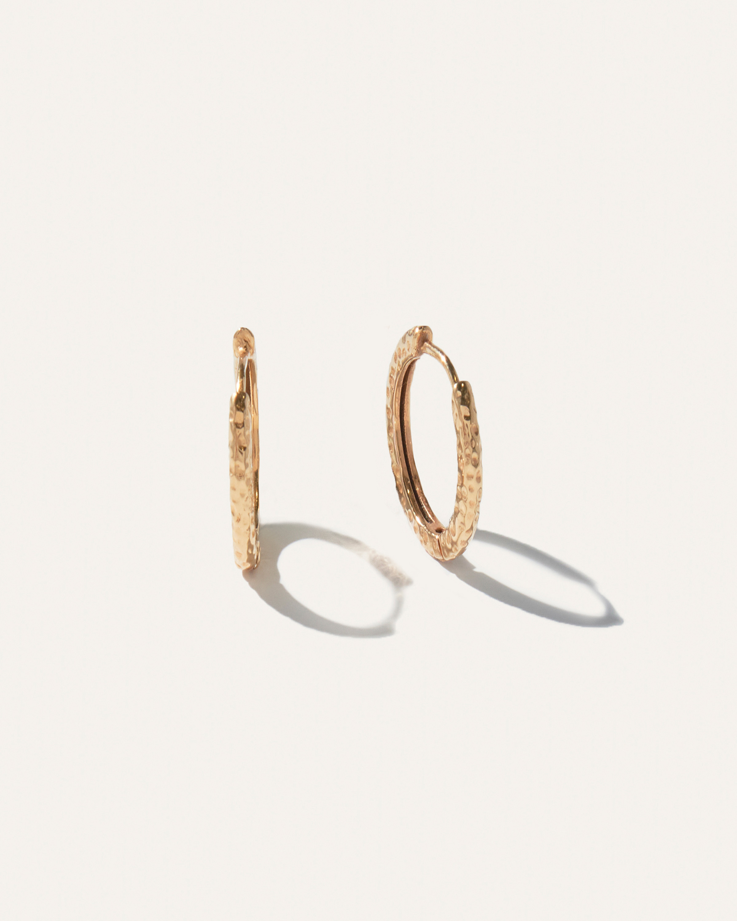 Quince | Women's Hammered Nina Small Hoop Earrings in Gold Vermeil | Quince