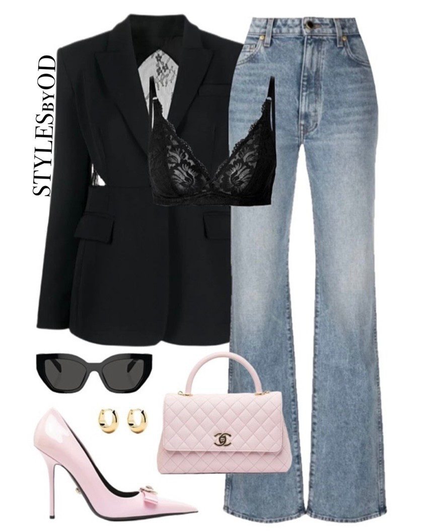 Elevated Chic for a night out🎀🖤✨

Black classy night out style, black tailored blazer, laced bralette, sexy and elevated date night look, casual and chic street style, sophisticated going out outfit, baby pink pumps and handbag #LTKstyletip #LTKfashion #nightout #streetstyle #edgystyle 

#LTKU #LTKootd #LTKgrwm