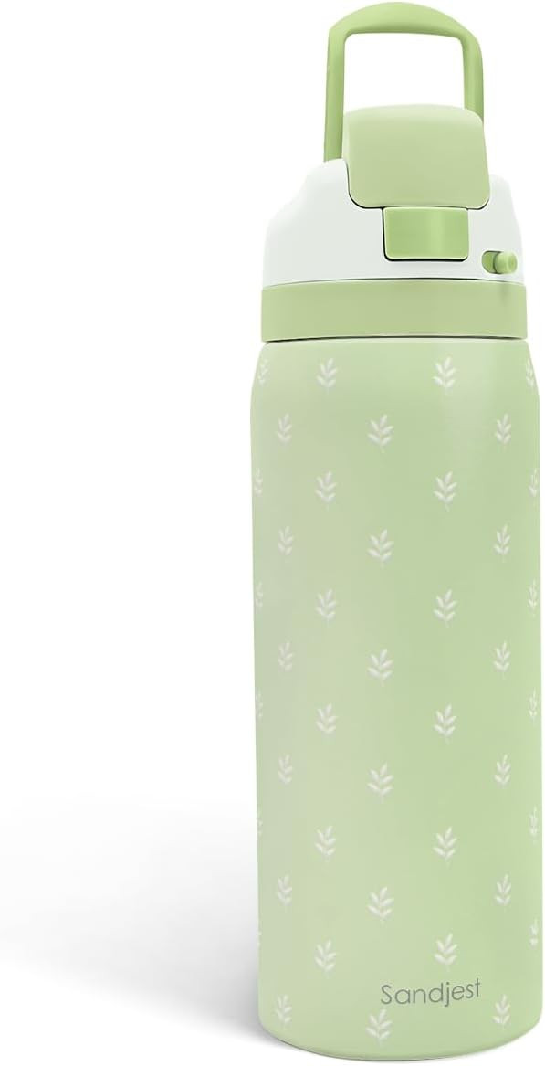 Botanical Insulated Stainless Steel Water Bottle with Straw for Sports and Travel, 32oz, Gifts fo... | Amazon (US)