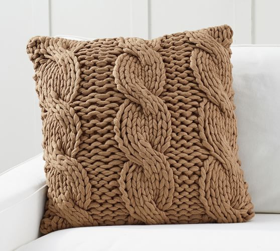 Colossal Handknit Pillow Cover | Pottery Barn (US)