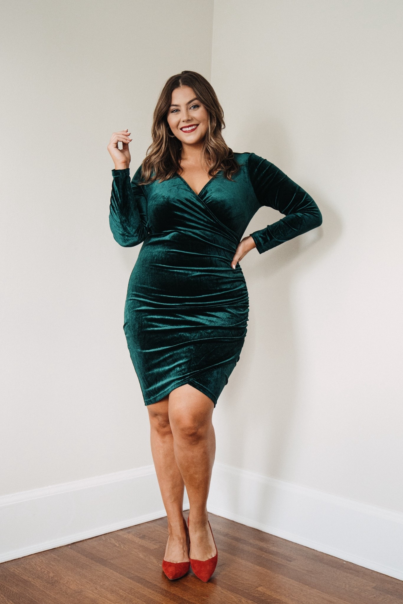 Fall / winter wedding guest dress inspo - holiday outfit inspo. Wearing size XXL in dress. 

#LTKPlusSize #LTKWedding #LTKParties