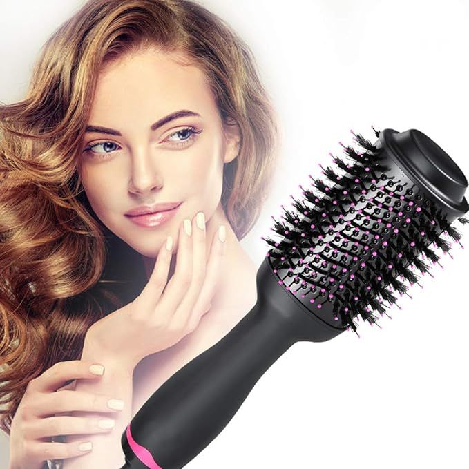 Hot Air Brush,Hair Dryer Brush, Hair Dryer & Volumizer, Styler for Straightening, Curling, Salon ... | Amazon (US)